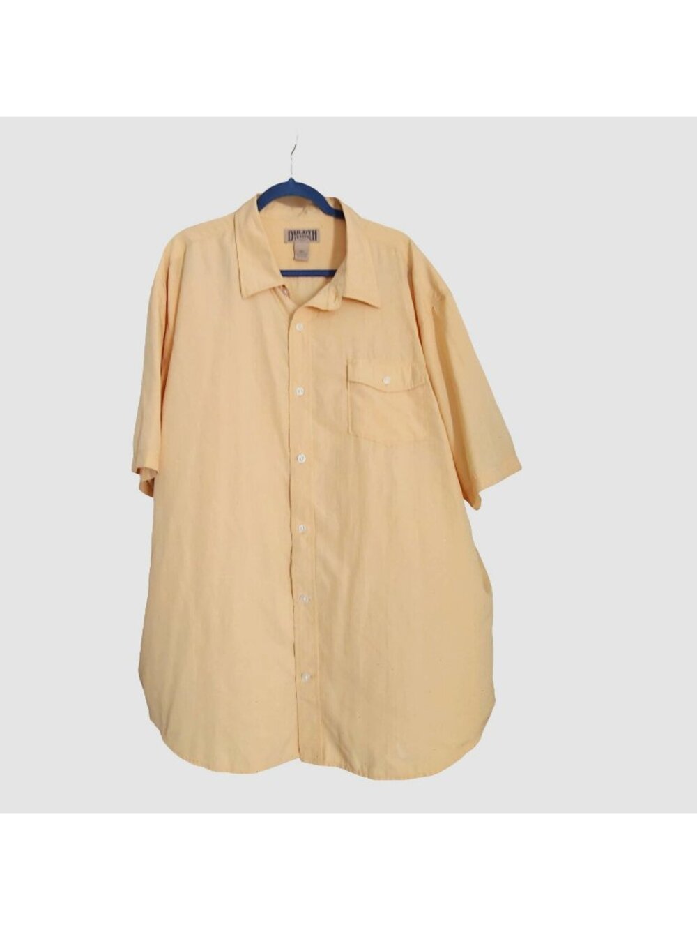 Duluth Trading Short Sleeve Lightweight  Silky Button Gold Shirt 3X